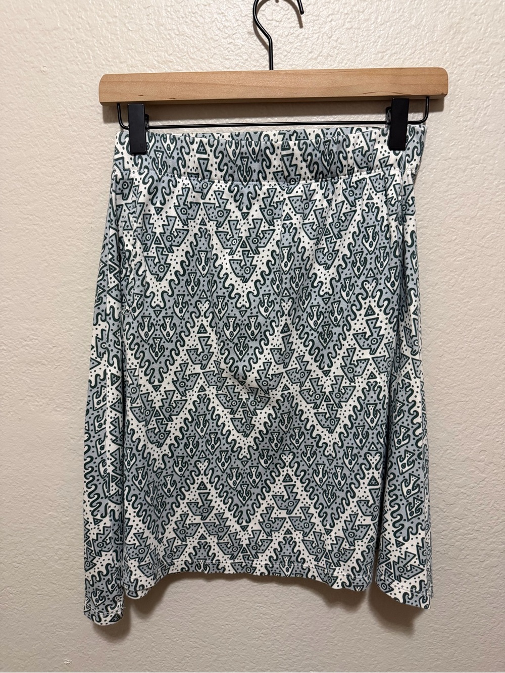 Silvania Peru Organic Cotton Geometric Print Mini Skirt Size 10